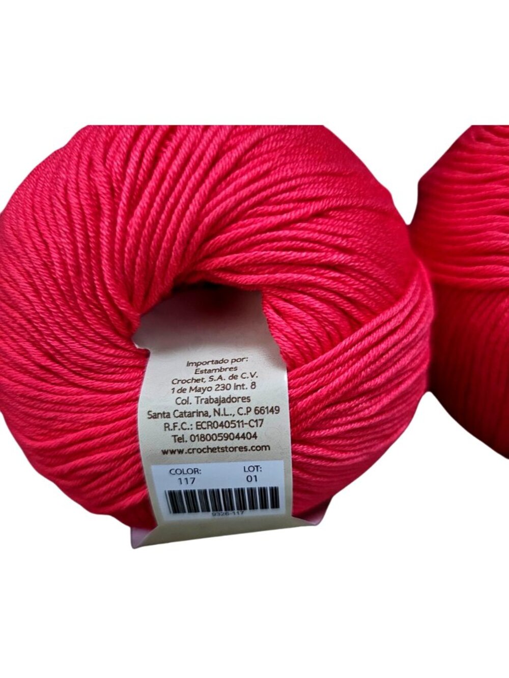 Master Knit Elena Mercerized Cotton Yarn 4 Skeins Hot Pink Lime Green 50g 125m M - Picture 5 of 6